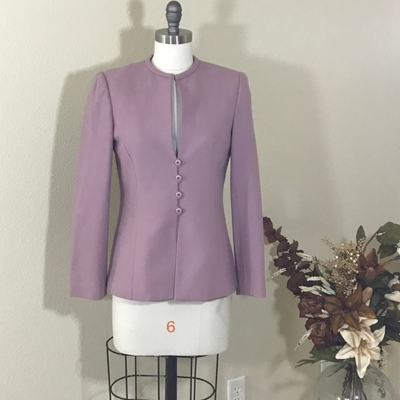 Diane Von Furstenberg Jackets & Blazers - DVF Mauve Pink‎ Wool Blazer Jacket sz 6